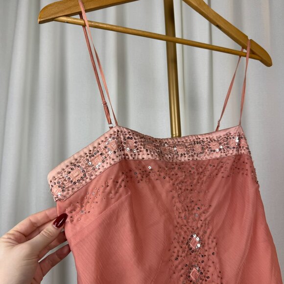 Vintage Y2K Le Château Pink Beaded Embellished Tank Top sz XL - Picture 3 of 10